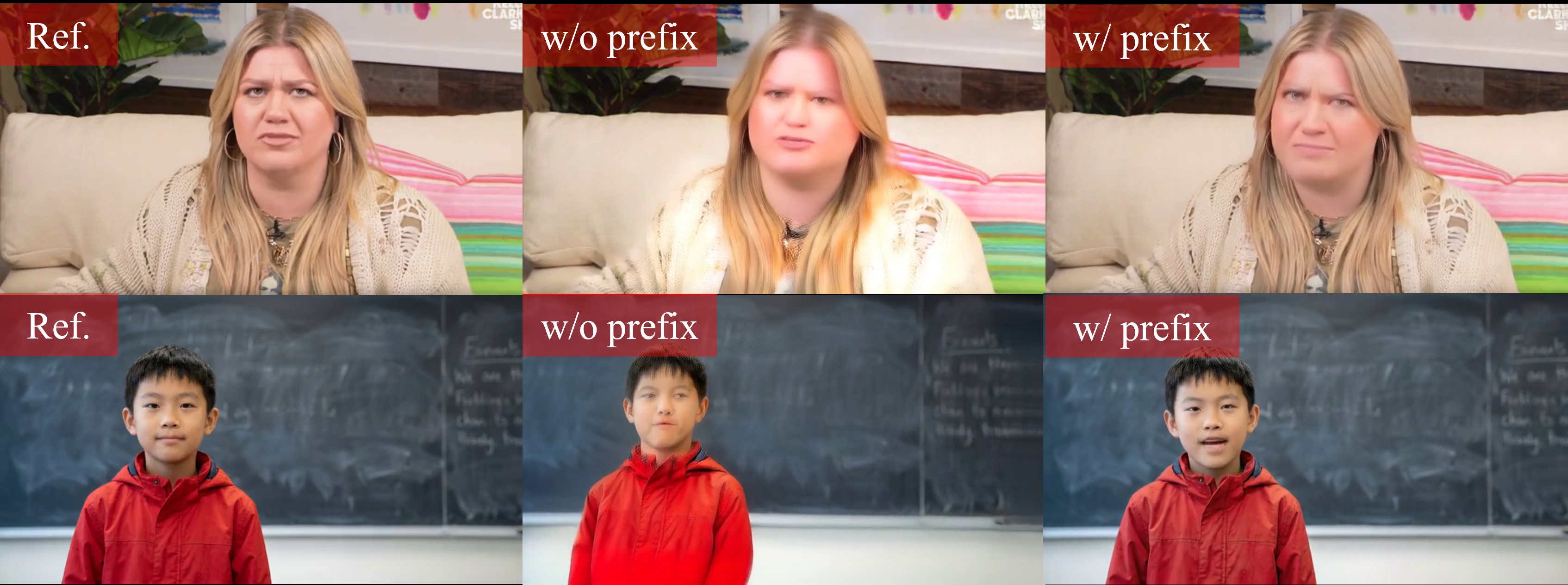 Visual comparison without and with Prefix Streaming